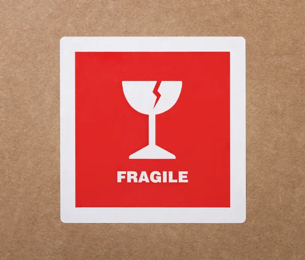Etiqueta frágil — Fotografia de Stock