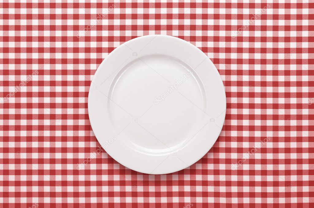 Empty plate at the table