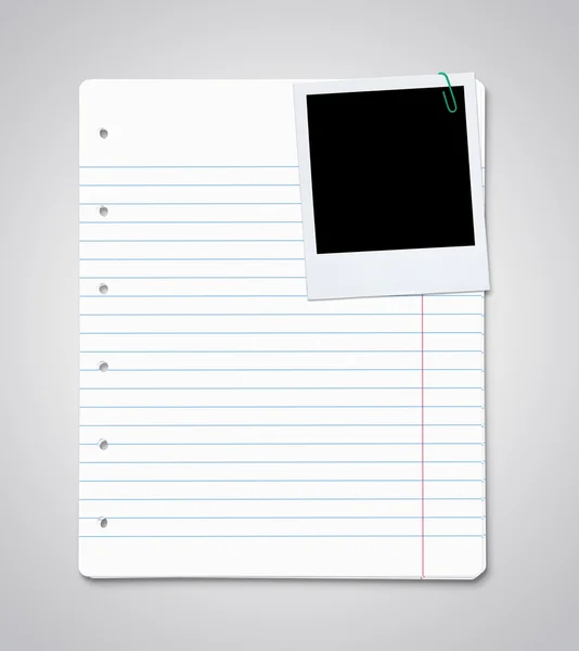 Blank paper sheets with photo — Stock Photo, Image
