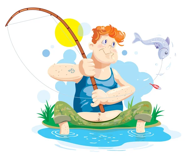 Pescador — Archivo Imágenes Vectoriales