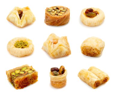 Oriental sweets on a white background clipart