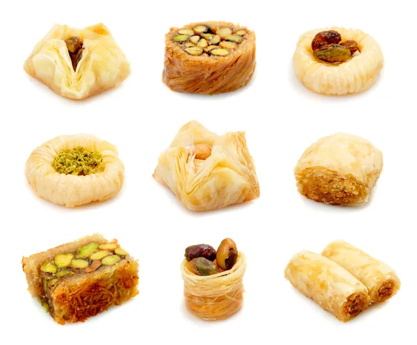 Oriental sweets on a white background — Stock Photo, Image