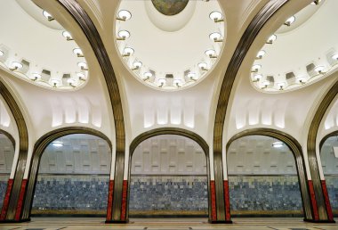 Metro station Mayakovskaya in Moscow clipart