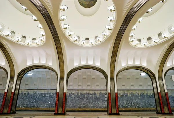 Stacja metra mayakovskaya w Moskwie — Zdjęcie stockowe