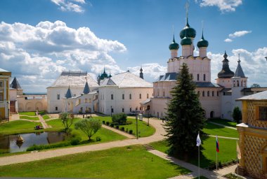 Inside Kremlin of ancient town of Rostov The Great, Russia clipart