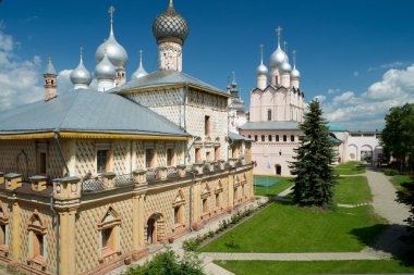 Hodegetria church in Kremlin of ancient town of Rostov the Great clipart