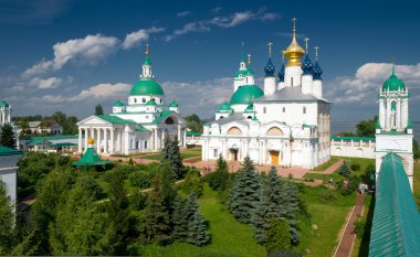 Spaso-Yakovlevsky Monastery in Rostov, Russia. clipart