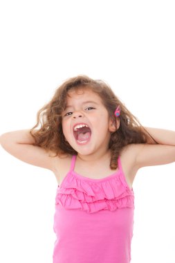 Child shouting or singing clipart