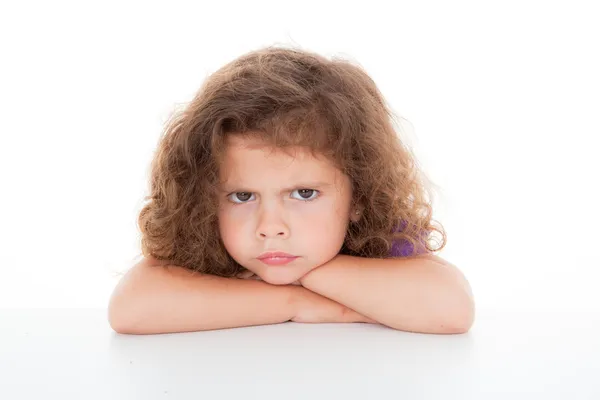 Надута сердитий дитини — стокове фото