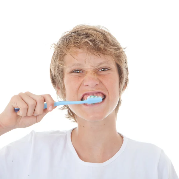 stock image Child brushing teeth