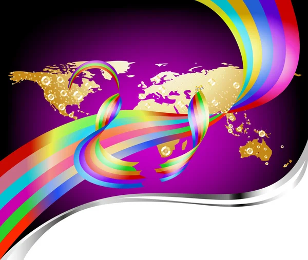 Fond mondial coloré — Image vectorielle