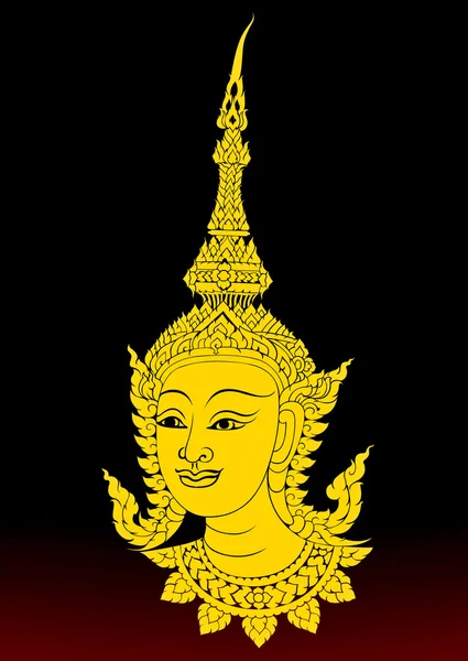 Ангел-тайский мотив — стоковый вектор