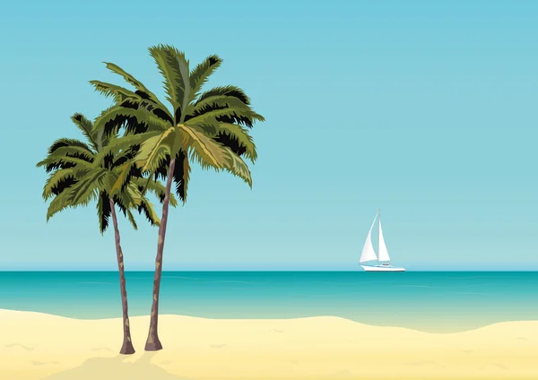 Tropisk strand — Stock vektor