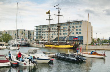 Tallinn - 28 Mayıs: Rus yelkenli gemi Shtandart f geldi