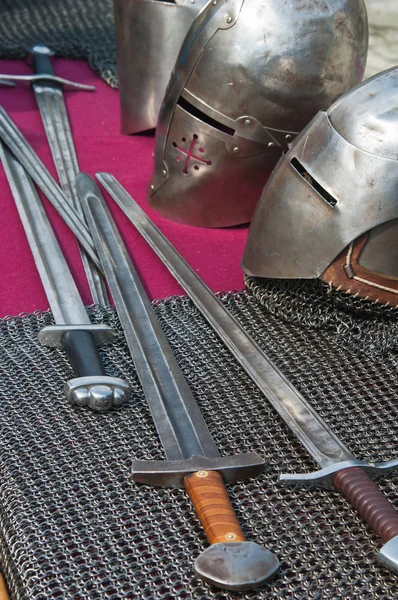 Stock image The knightly weapon and armour