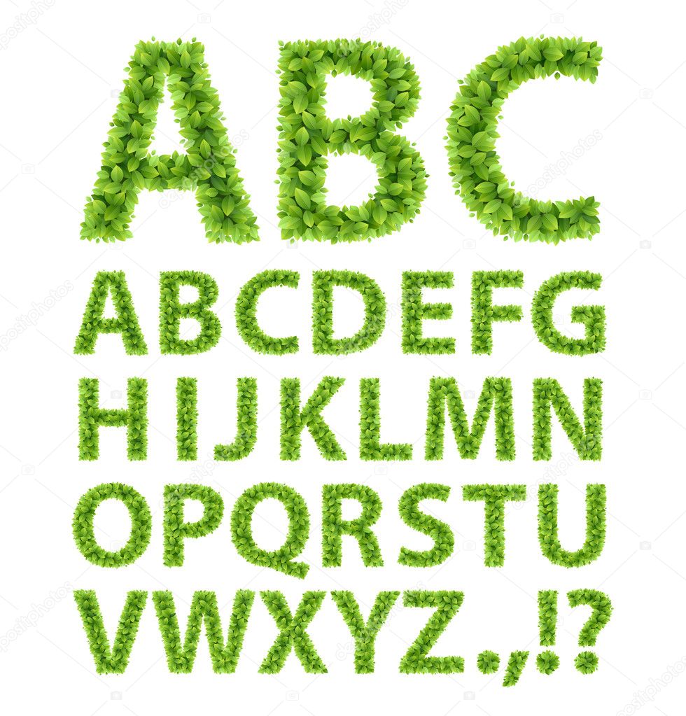 Green Leaves font