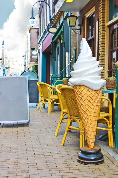 stock image Cafe on the street Gorinchem. Netherlands