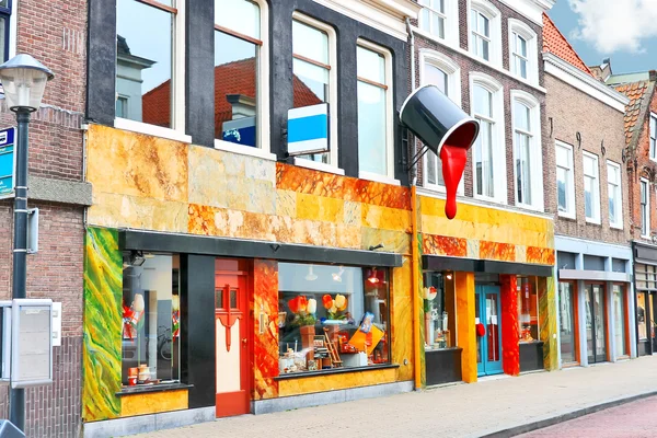 Sklep produktów farb i lakierów w gorinchem, Holandia — Zdjęcie stockowe