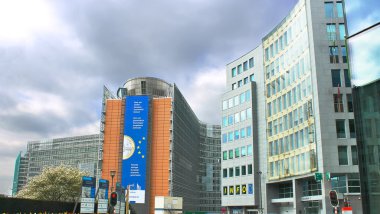 Brüksel'de Avrupa Parlamentosu'nda. Belçika
