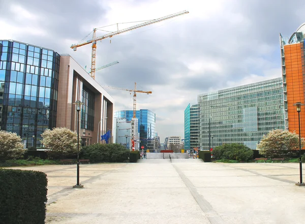 Edificios nuevos en Bruselas. Parlamento Europeo, Bélgica — Foto de Stock