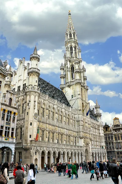 Grand place och grote markt i Bryssel, Belgien — Stockfoto
