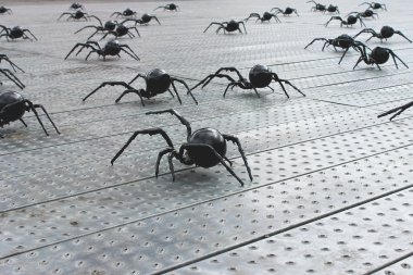 rotterdam bölgesinde örümcekler. modern sanat. Netherlan