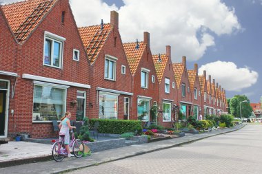 In the courtyard of a typical Dutch house. Netherlands clipart