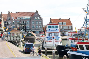 In the port of Volendam. Netherlands clipart