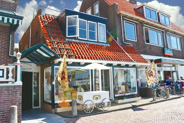 Volendam na ulicy. Holandia — Zdjęcie stockowe