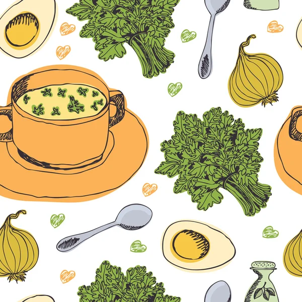 Delizioso sfondo zuppa — Vettoriale Stock