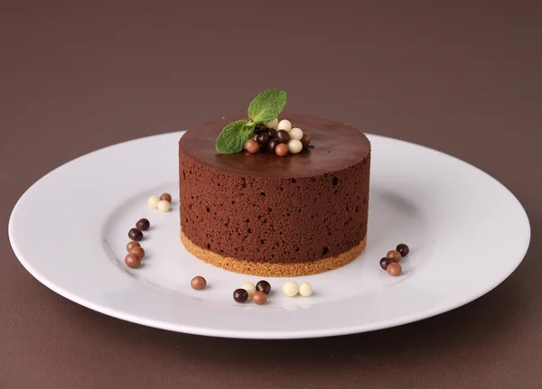 Čokoládový mousse dort — Stock fotografie