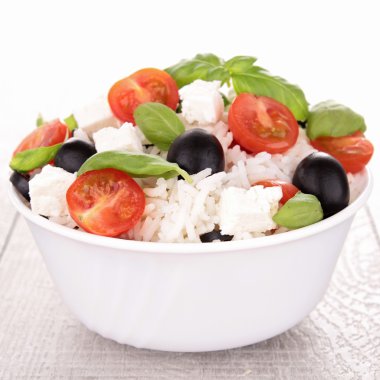 Fresh rice salad clipart