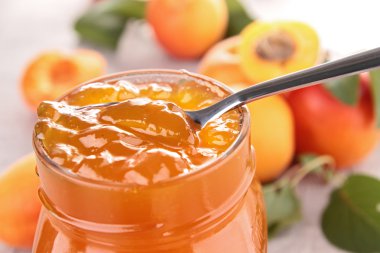 Gourmet apricot jam clipart