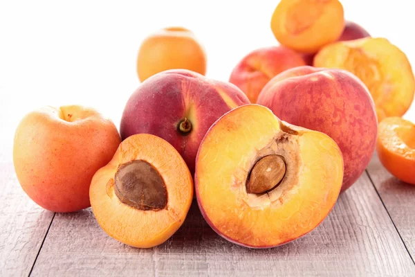 stock image Fresh apricot and peach