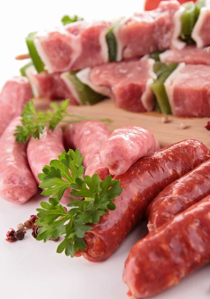 琳琅满目的原料肉 — 图库照片