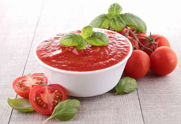 Salsa de tomate Imagen de stock