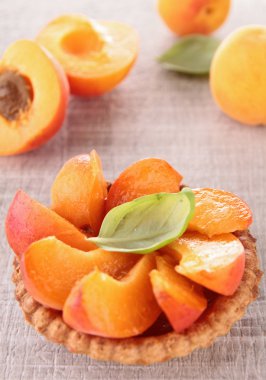 Apricot fruit tart clipart