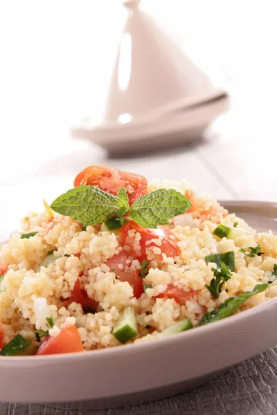 Tagine, couscous salad with vegetables — Stock Photo, Image