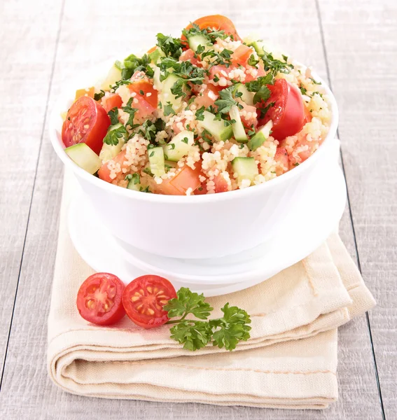 Fresh couscous salad with vegetables — Stock Photo, Image