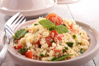 Tagine with couscous and vegetables clipart