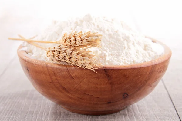Bowl of flour — Stock Photo, Image
