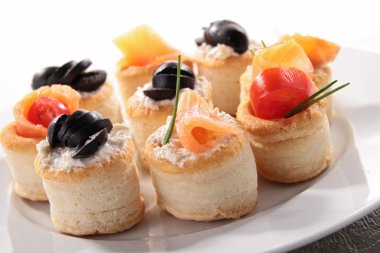 Buffet food, canape clipart