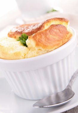 Gourmet cheese souffle clipart