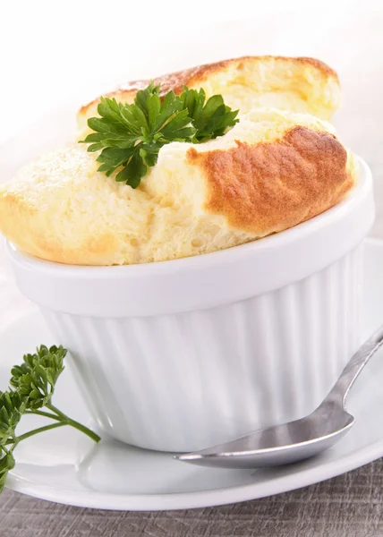 Gourmet cheese souffle — Stock Photo, Image