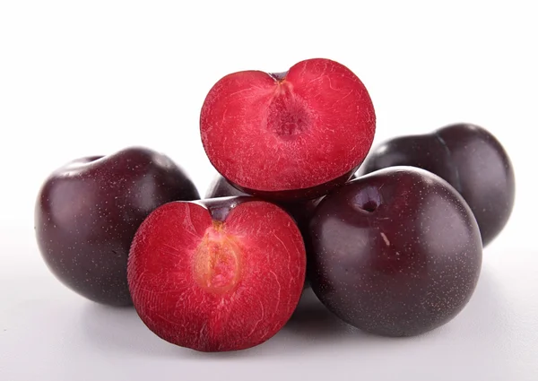 Isolated red plum — Stock Photo, Image