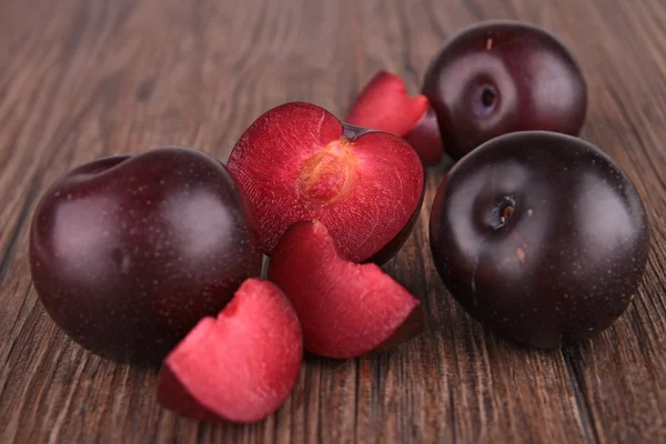 Червона Слива фрукти — стокове фото