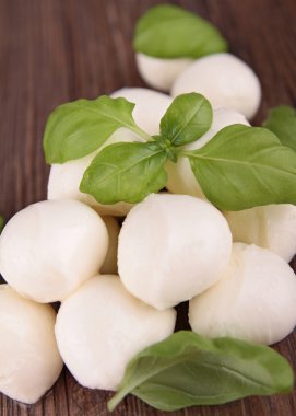 mozzarella topu ve fesleğen