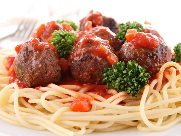 Špagety a meaball — Stock fotografie