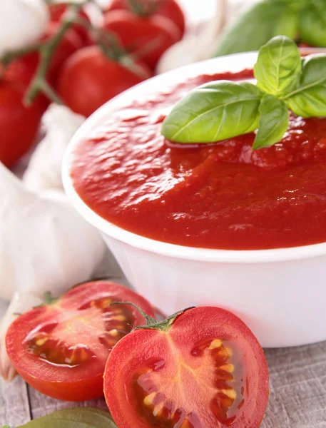 Tomaten saus/gazpacho — Stockfoto