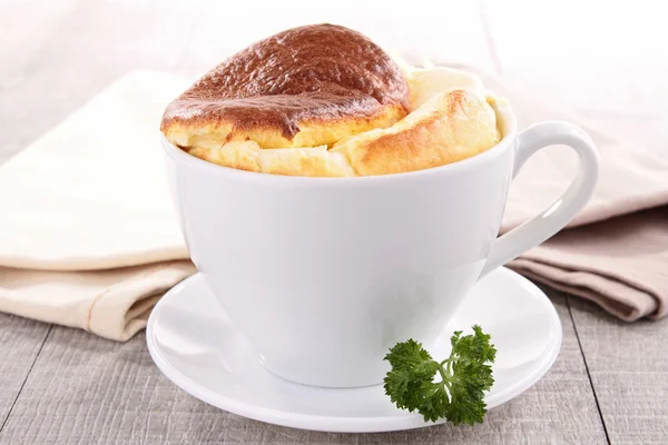 Cup with souffle — Stock Photo, Image